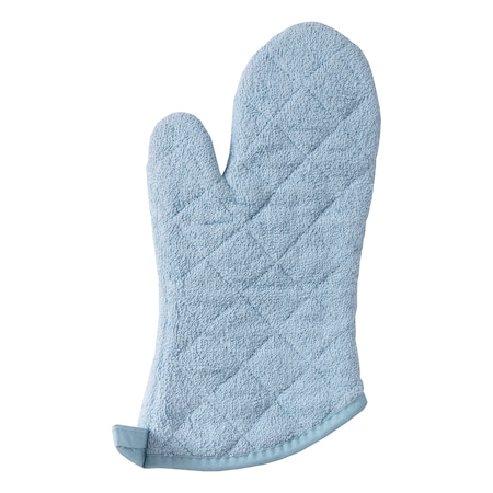 Ritz Value Basics Solid Quilted 100% Cotton Terry Thumb Mitt Blue Mist, PK12 9657908